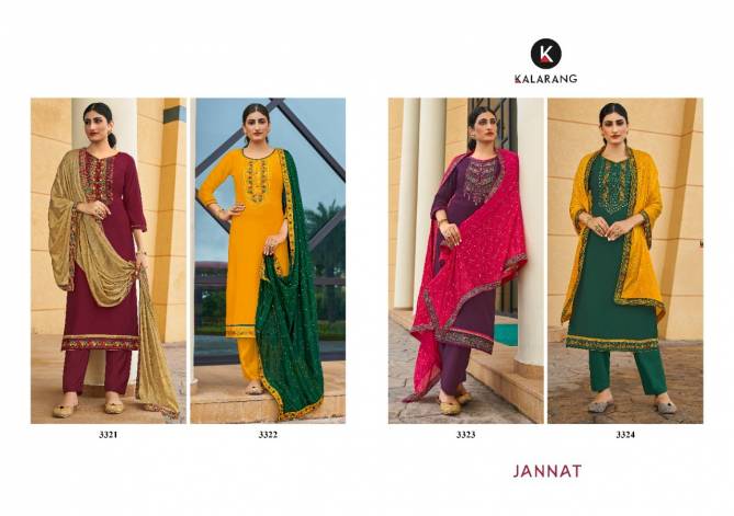 Kalarang Jannat Fancy Festive Wear Embroidery Designer Salwar Kameez